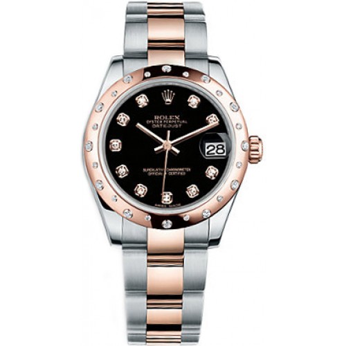 Rolex Datejust 31 Black Diamond Oyster Bracelet Watch 178341-BLKDO Rolex Datejust 31 Black Diamond Oyster Bracelet Watch 178341-BLKDO