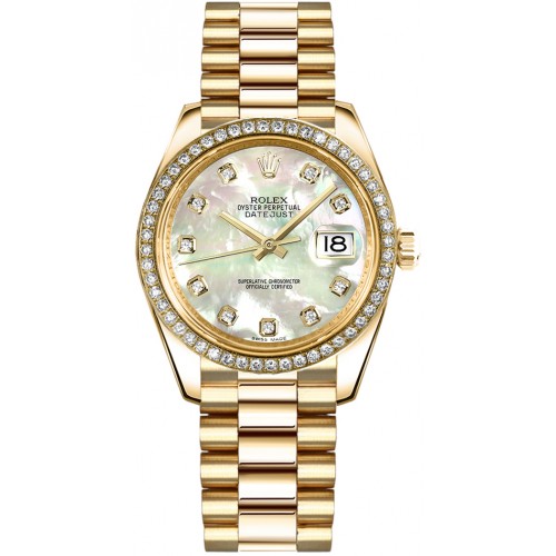 Rolex Datejust 31 Mother of Pearl Diamond Gold Women's Watch 178288-MOPDP