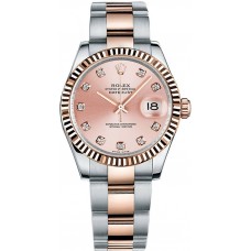 Rolex Datejust 31 Pink Diamond Fluted Bezel Watch 178271-PNKDFO Rolex Datejust 31 Pink Diamond Fluted Bezel Watch 178271-PNKDFO