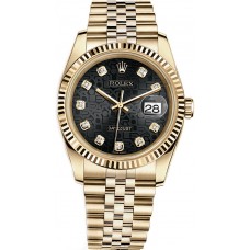 Rolex Datejust 36 Black Diamond Jubilee Gold Watch 116238-BLKJDJ Rolex Datejust 36 Black Diamond Jubilee Gold Watch 116238-BLKJDJ