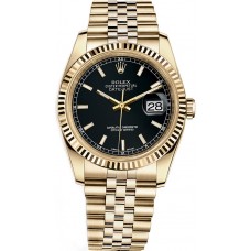 Rolex Datejust 36 Black Dial Solid Gold Watch 116238-BLKSJ Rolex Datejust 36 Black Dial Solid Gold Watch 116238-BLKSJ