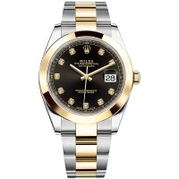 Rolex Datejust 41 Black Diamond Oyster Bracelet Watch 126303-BLKDO