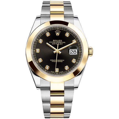 Rolex Datejust 41 Black Diamond Oyster Bracelet Watch 126303-BLKDO