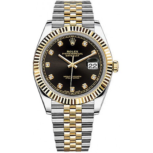 Rolex Datejust 41 Black Diamond Men's Watch 126333-BLKDJ