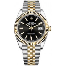 Rolex Datejust 41 Black Dial Men's Gold & Steel Watch 126333-BLKSJ Rolex Datejust 41 Black Dial Men's Gold & Steel Watch 126333-BLKSJ