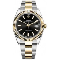 Rolex Datejust 41 Black Dial Fluted Bezel Watch 126333-BLKSO