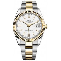 Rolex Datejust 41 White Dial Men's Gold & Steel Watch 126333-WHTSO