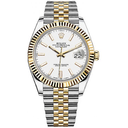 Rolex Datejust 41 White Dial Jubilee Bracelet Watch 126333-WHTSJ