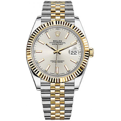 Rolex Datejust 41 Silver Dial Yellow Gold & Steel Watch 126333-SLVSJ