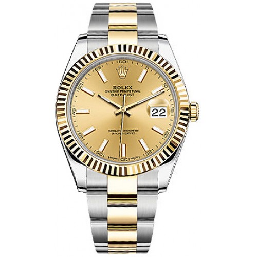 Rolex Datejust 41 Fluted Bezel Gold & Steel Watch 126333-GLDSO