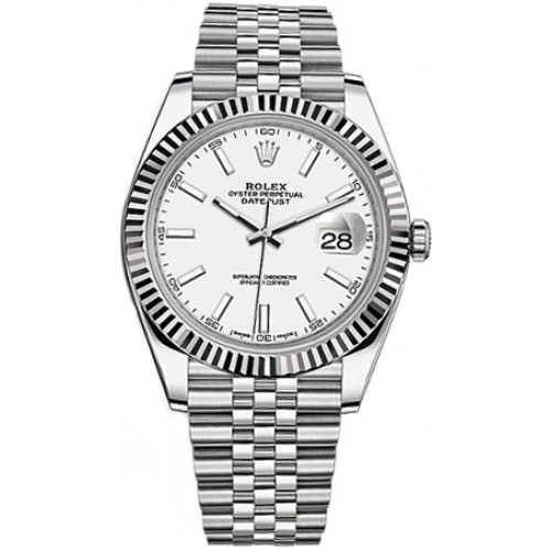 Rolex Datejust 41 White Gold & Steel Watch 126334-WHTSJ