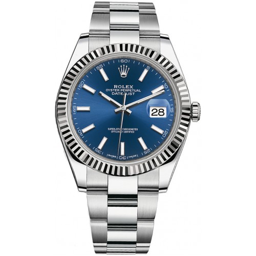 Rolex Datejust 41 Blue Dial Oyster Bracelet Watch 126334-BLUSO