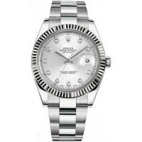 Rolex Datejust 41 Silver Diamond Men's Watch 126334-SLVDO