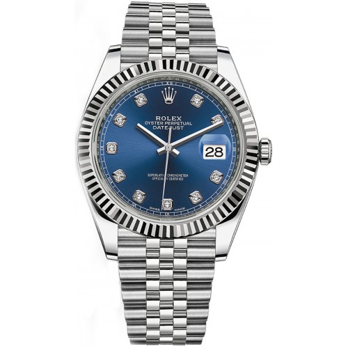 Rolex Datejust 41 Blue Diamond Dial Gold & Steel Watch 126334-BLUDJ
