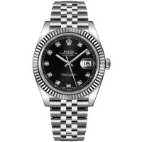 Rolex Datejust 41 Black Diamond Men's Watch 126334-BLKDJ
