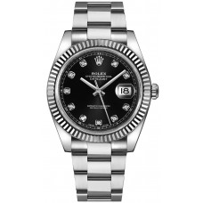 Rolex Datejust 41 Black Diamond Dial Men's Watch 126334-BLKDO Rolex Datejust 41 Black Diamond Dial Men's Watch 126334-BLKDO