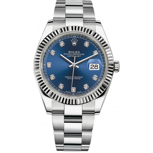 Rolex Datejust 41 Blue Diamond Dial Watch 126334-BLUDO