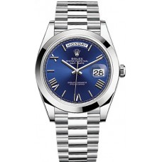Rolex Day-Date 40 Men's Platinum Blue Dial Watch Rolex Day-Date 40 Men's Platinum Blue Dial Watch