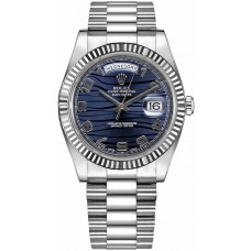 Rolex Day-Date 41 Wave Blue Dial Watch Rolex Day-Date 41 Wave Blue Dial Watch