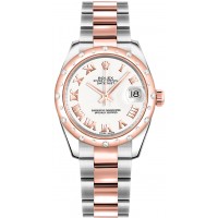 Rolex Datejust 31 White Roman Numeral Oyster Bracelet Watch 178341-WHTRO
