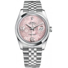 Rolex Datejust 36 Pink Floral Dial Women's Watch 116200-PNKFDJ Rolex Datejust 36 Pink Floral Dial Women's Watch 116200-PNKFDJ