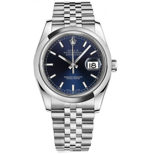 Rolex Datejust 36 Domed Bezel Blue Dial Watch 116200-BLUSDJ  
