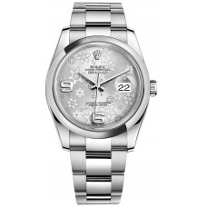 Rolex Datejust 36 Silver Floral Dial Watch 116200-SLVFO Rolex Datejust 36 Silver Floral Dial Watch 116200-SLVFO