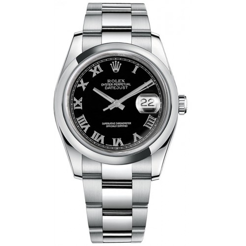 Rolex Datejust 36 Stainless Steel Watch 116200-BLKRDO