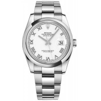 Rolex Datejust 36 White Roman Numeral Watch 116200-WHTRDO