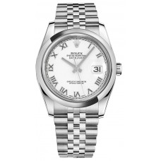 Rolex Datejust 36 White Roman Numeral Dial Watch 116200-WHTRDJ Rolex Datejust 36 White Roman Numeral Dial Watch 116200-WHTRDJ