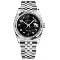 Rolex Datejust 36 Black Dial Steel Watch 116200-BKJADJ
