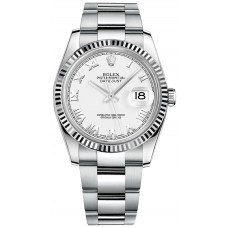 Rolex Datejust 36 White Roman Numeral Dial Oyster Bracelet Watch 116234-WHTRO Rolex Datejust 36 White Roman Numeral Dial Oyster Bracelet Watch 116234-WHTRO