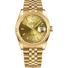 Rolex Datejust 36 Solid Gold Fluted Bezel Watch 116238-GLDSJ Rolex Datejust 36 Solid Gold Fluted Bezel Watch 116238-GLDSJ