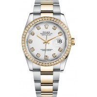 Rolex Datejust 36 White Diamond Watch 116243-WHTDO