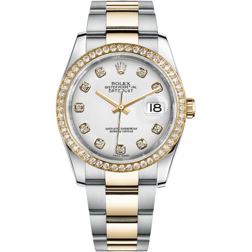 Rolex Datejust 36 White Diamond Watch 116243-WHTDO
