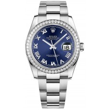 Rolex Datejust 36 Women's Blue Dial Watch 116244-BLURO Rolex Datejust 36 Women's Blue Dial Watch 116244-BLURO