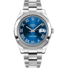 Rolex Datejust II 41 Blue Roman Numeral Dial Men's Watch 116300-BLURSO Rolex Datejust II 41 Blue Roman Numeral Dial Men's Watch 116300-BLURSO