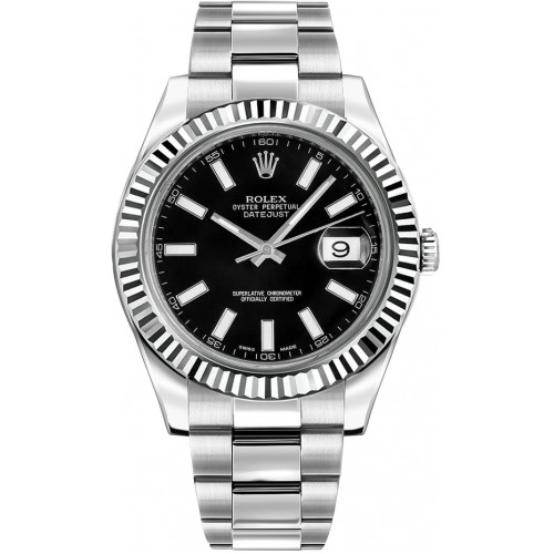 Rolex Datejust II 41 Fluted Bezel Men's Watch 116334-BLKSFO