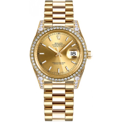 Rolex Datejust 31 Solid 18k Gold Women's Watch 178158-CHPSP