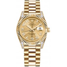 Rolex Datejust 31 Gold Diamond Women's Watch 178238-CHPCAP Rolex Datejust 31 Gold Diamond Women's Watch 178238-CHPCAP