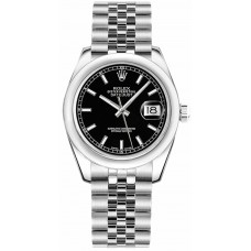 Rolex Datejust 31 Black Dial Domed Bezel Watch Rolex Datejust 31 Black Dial Domed Bezel Watch