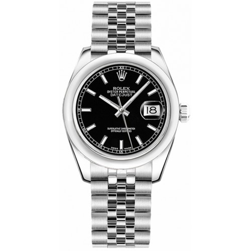 Rolex Datejust 31 Black Dial Domed Bezel Watch Rolex Datejust 31 Black Dial Domed Bezel Watch