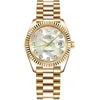 Rolex Datejust 31 Mother of Pearl Diamond Gold Watch 178278-MOPDP