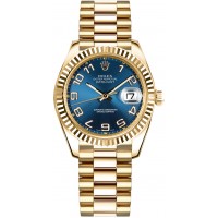 Rolex Datejust 31 Blue Dial Solid Gold Watch 178278-BLUCAP Rolex Datejust 31 Blue Dial Solid Gold Watch 178278-BLUCAP