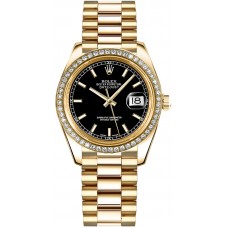 Rolex Datejust 31 Black Dial Gold Watch 178288-BLKSP Rolex Datejust 31 Black Dial Gold Watch 178288-BLKSP