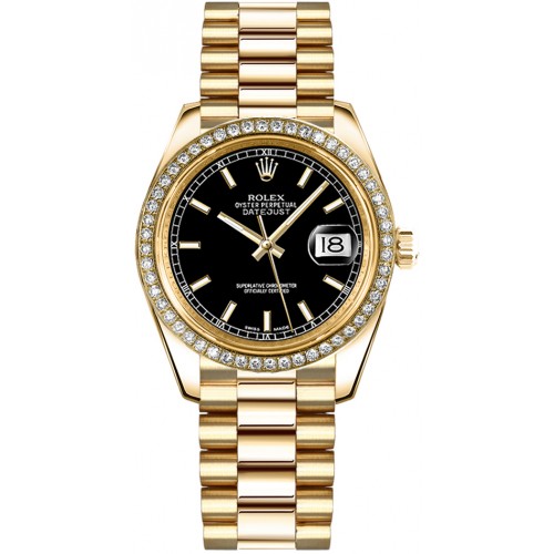 Rolex Datejust 31 Black Dial Gold Watch 178288-BLKSP Rolex Datejust 31 Black Dial Gold Watch 178288-BLKSP