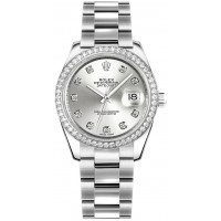 Rolex Datejust 31 Silver Diamond Oyster Bracelet Watch 178384-SLVDO