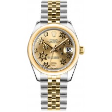 Rolex Datejust 31 Champagne Floral Motif Dial Watch 178243-CHPFMJ Rolex Datejust 31 Champagne Floral Motif Dial Watch 178243-CHPFMJ