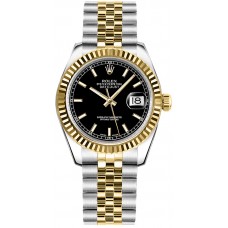 Rolex Datejust 31 Fluted Bezel Watch 178273-BLKSJ Rolex Datejust 31 Fluted Bezel Watch 178273-BLKSJ