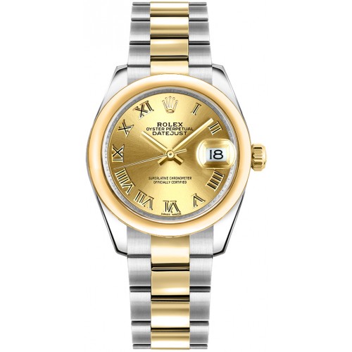Rolex Datejust 31 Champagne Roman Numeral Dial Watch 178243-CHPRO